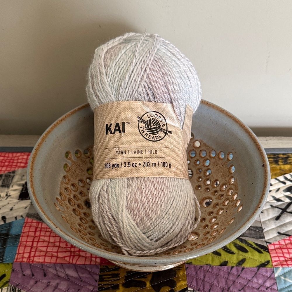 Kai Loops & Threads Light Gray Yarn Skein NWT
